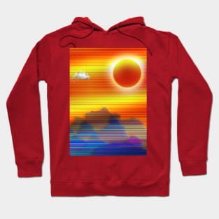 Abstract orange sunset Hoodie